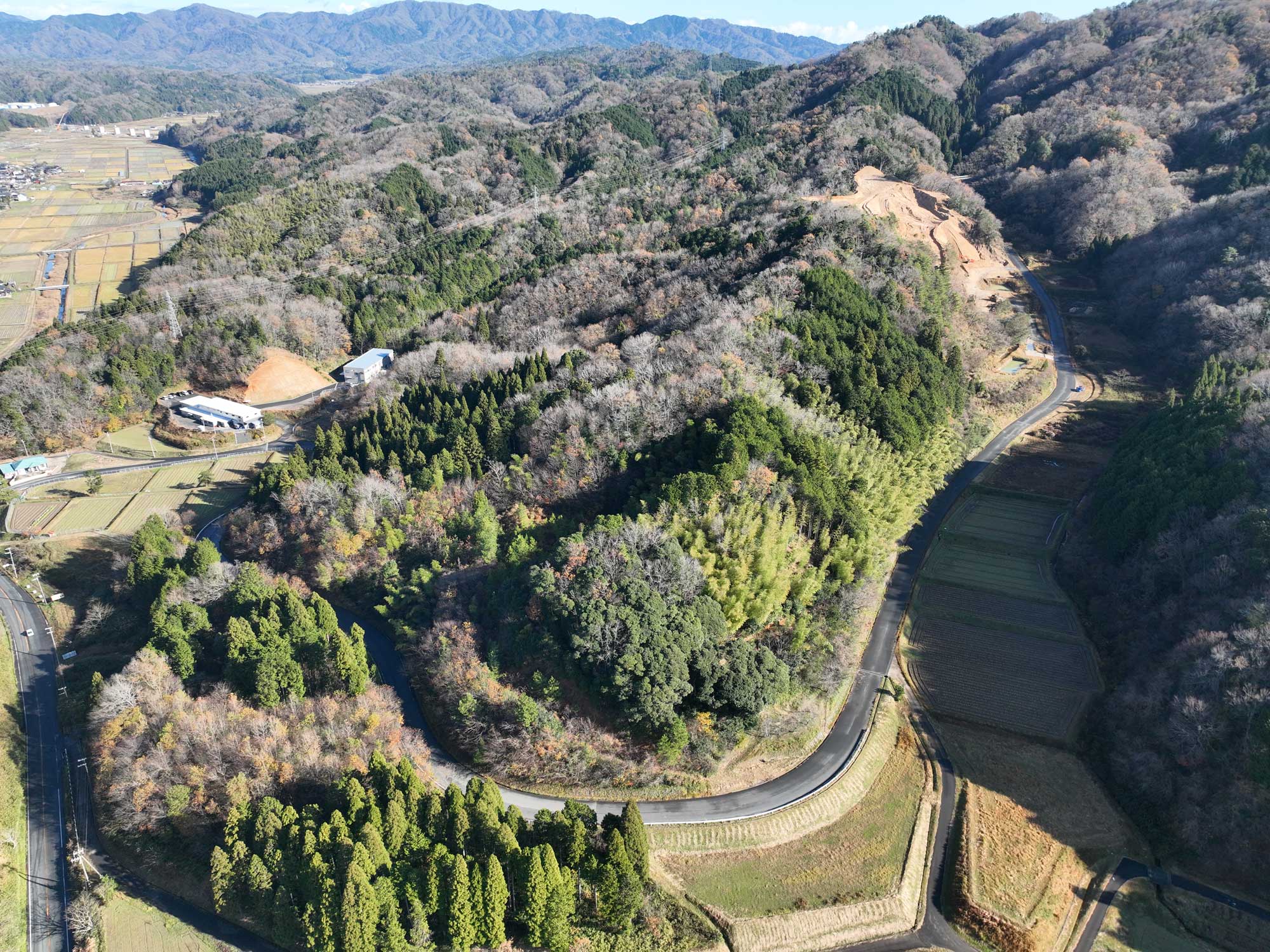 京都府　緑のふるさと林道建設事業_奥寄線